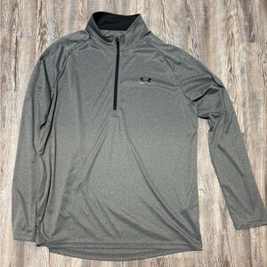 Under Armour Men's Heather Gray 1/4 Zip Lightweight Pullover